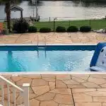 grand flagstone pool deck